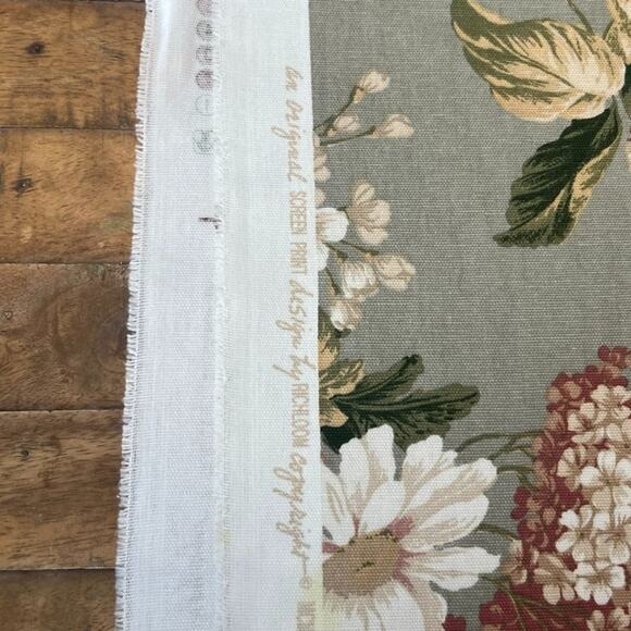 Upholstery-Weight Fabric Floral Screen Print Design by Richloom 57" X 104" yards - Picture 4 of 8